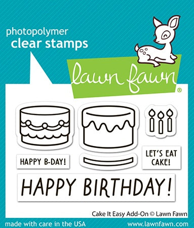 Lawn Fawn Clear Stamps 3"X2"-Cake It Easy Add-On