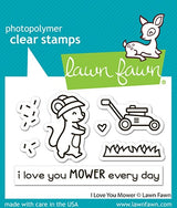 Lawn Fawn Clear Stamps 3"X2"-I Love You Mower