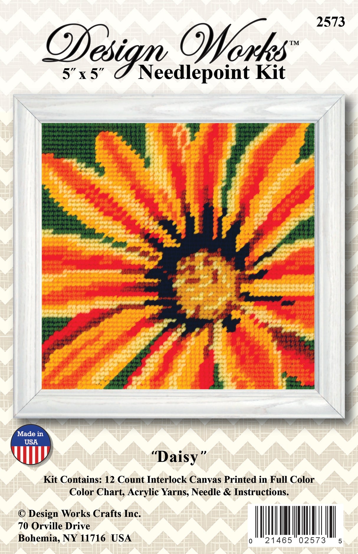 Design Works Needlepoint Kit 5"X5"-Daisy