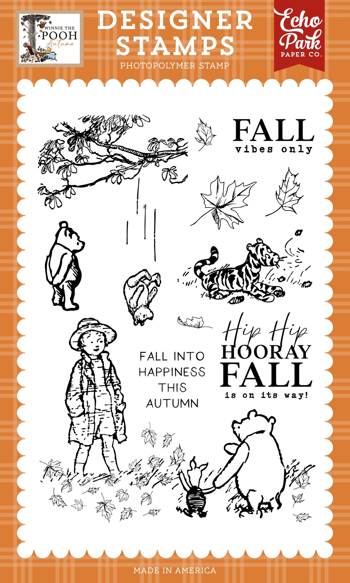 Winnie The Pooh Autumn Stamp Set-Fall Into Happiness