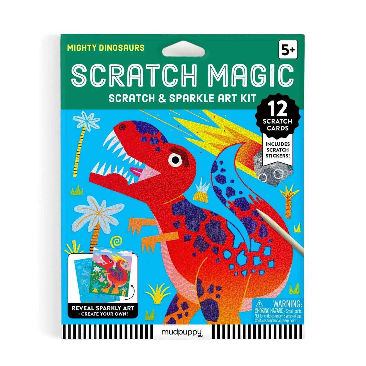 Mighty Dinosaurs Scratch Magic: Scratch & Sparkle Art Kit