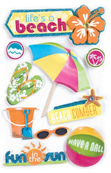 Life's a Beach Dimensional Stickers