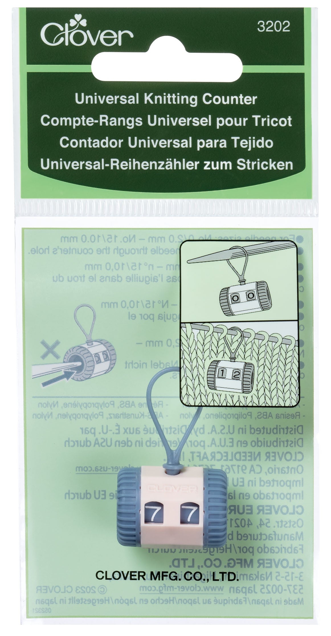 Clover Universal Knitting Counter-BLUE