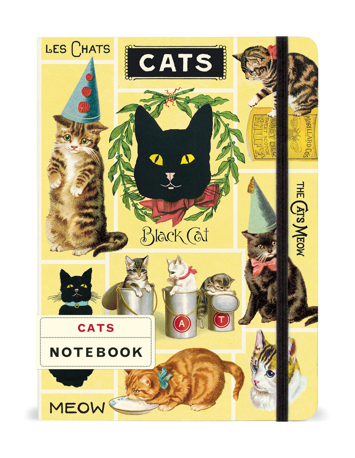 Cavallini Large Notebook-Cats