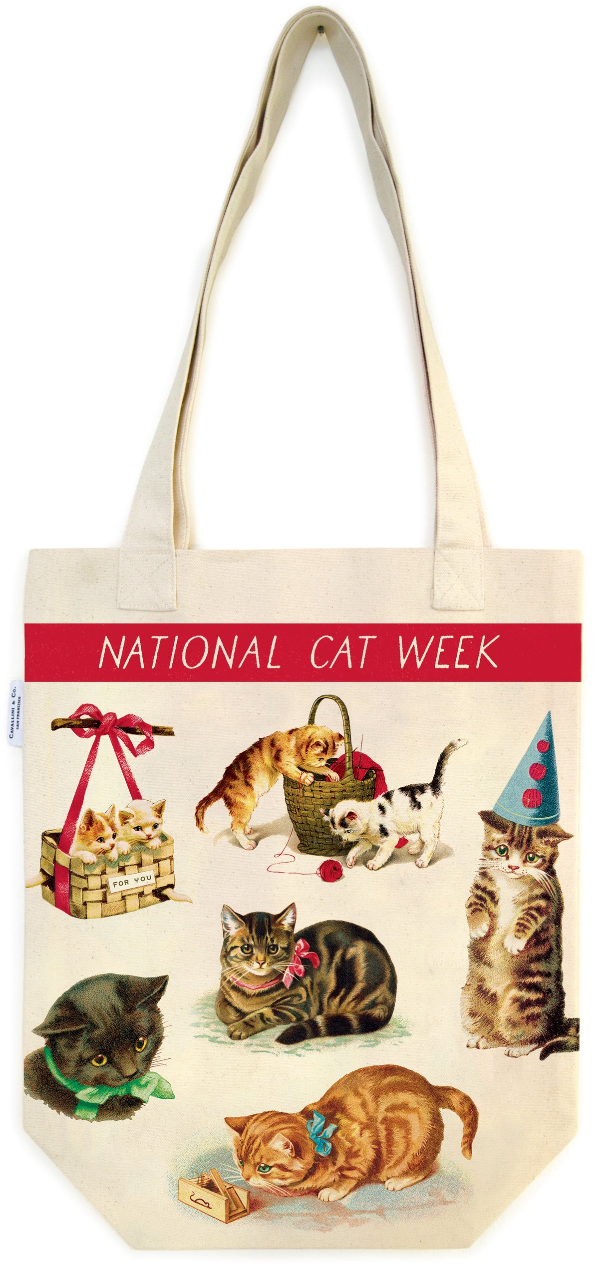Cavallini Tote Bag-Vintage Cats