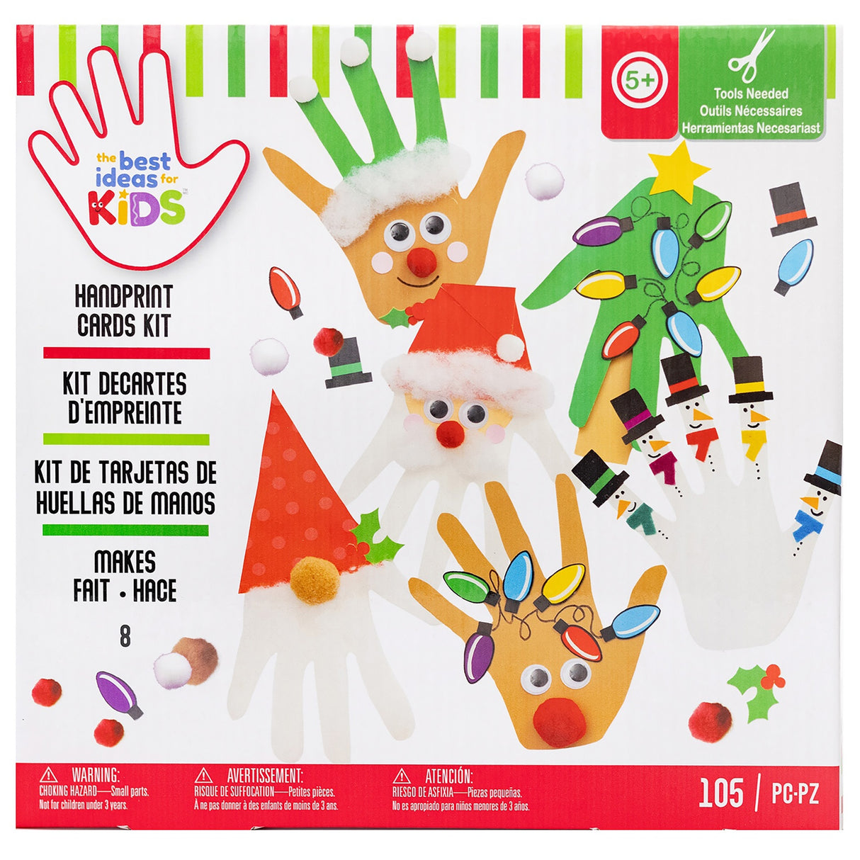 Colorbok Kids Christmas Holiday Card Kit-Hand Print