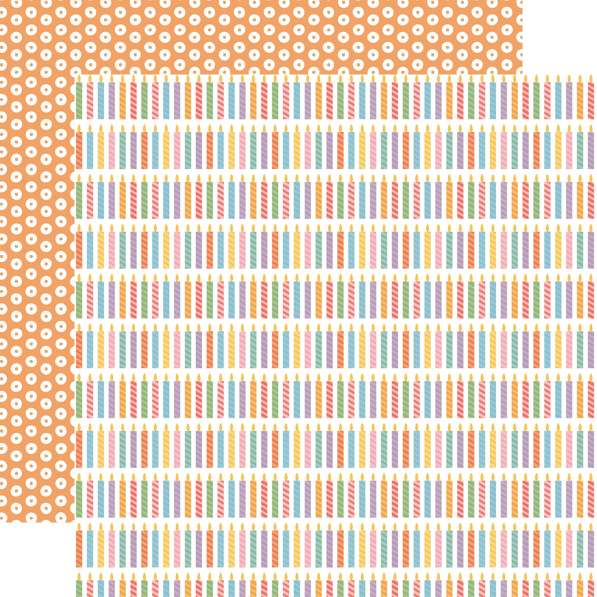 Echo Park Party Animal Double-Sided Cardstock 12"X12"-Cake Candles