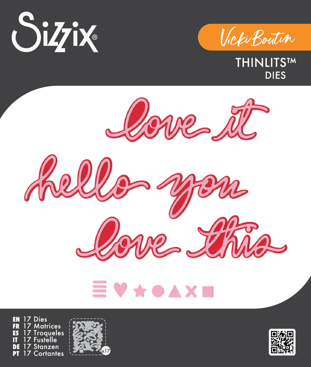 Sizzix Thinlits Die Set By Vicki Boutin 17/Pkg-Vicki Script