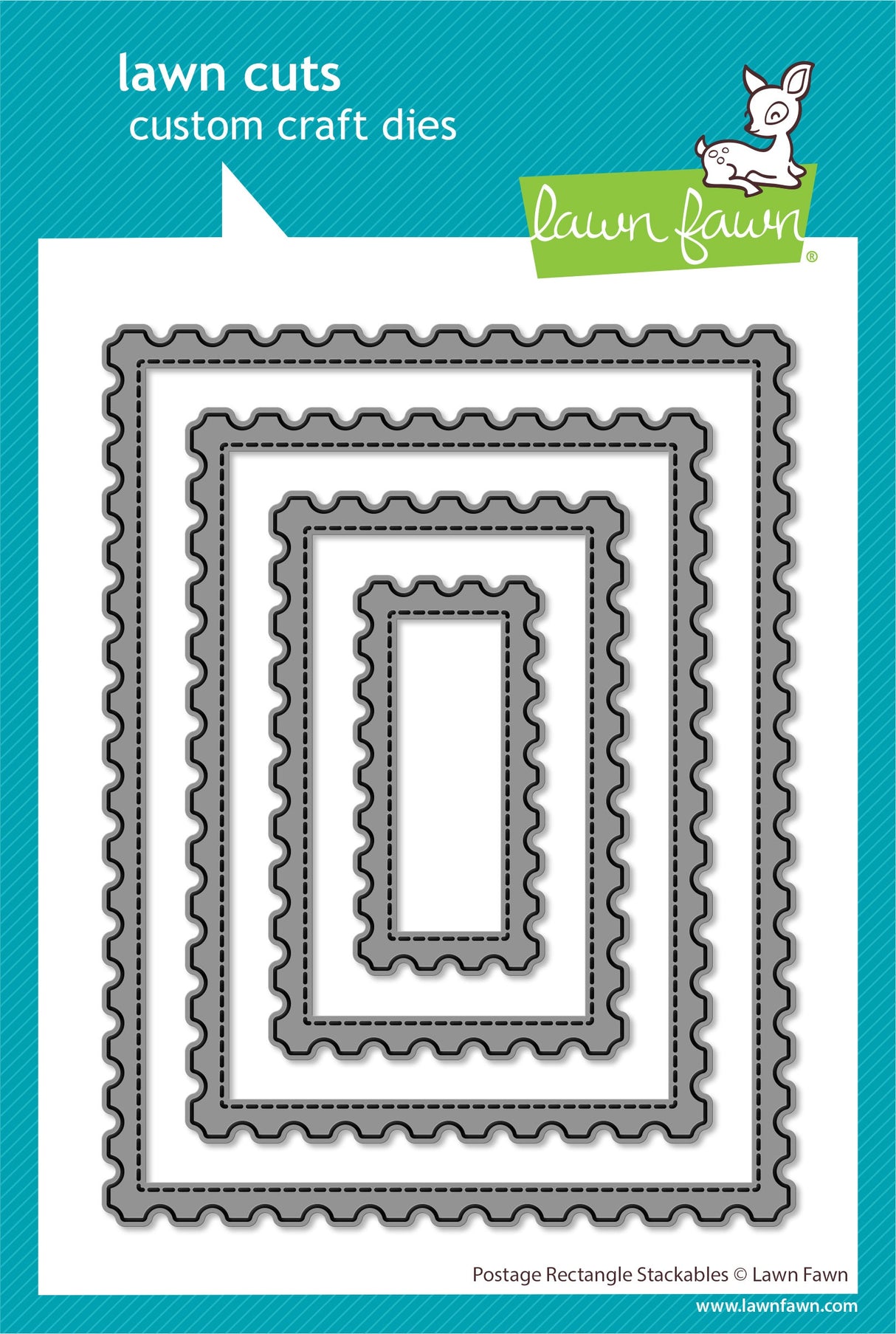 Lawn Cuts Custom Craft Die-Postage Rectangle Stackables