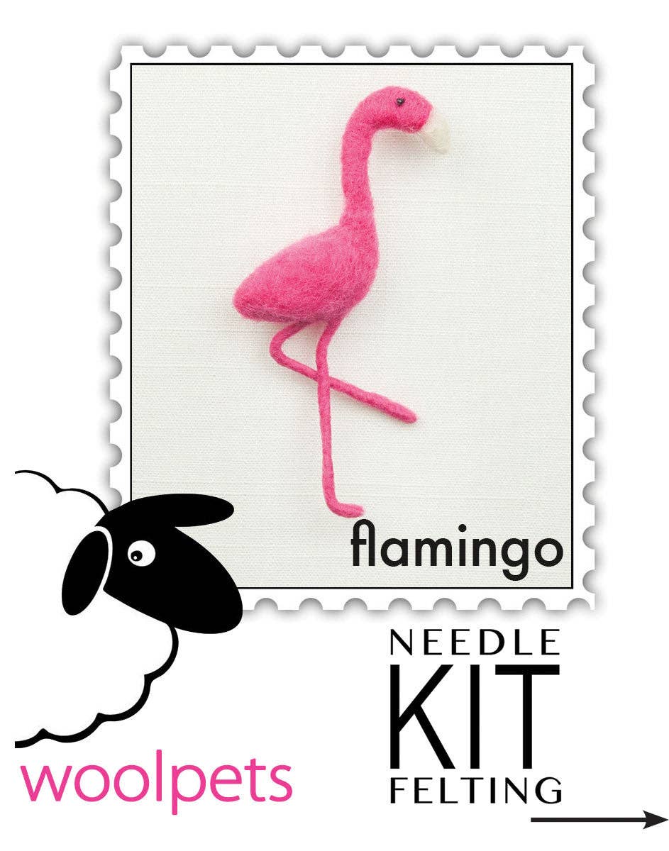 Flamingo Pin Felting Kit