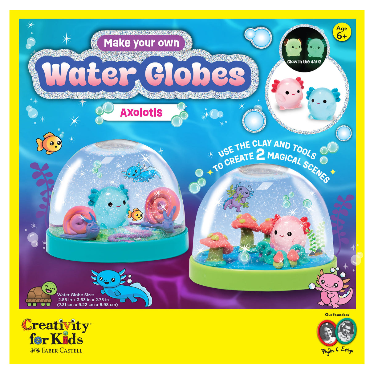 Creativity For Kids Make Your Own Waterglobes-Axolotls