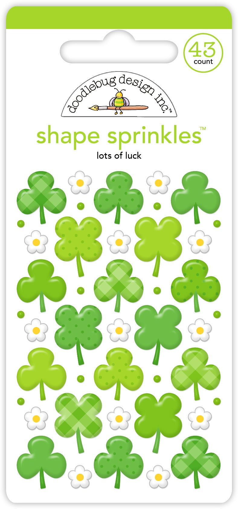 Doodlebug Sprinkles Adhesive Enamel Shapes-Lots of Luck