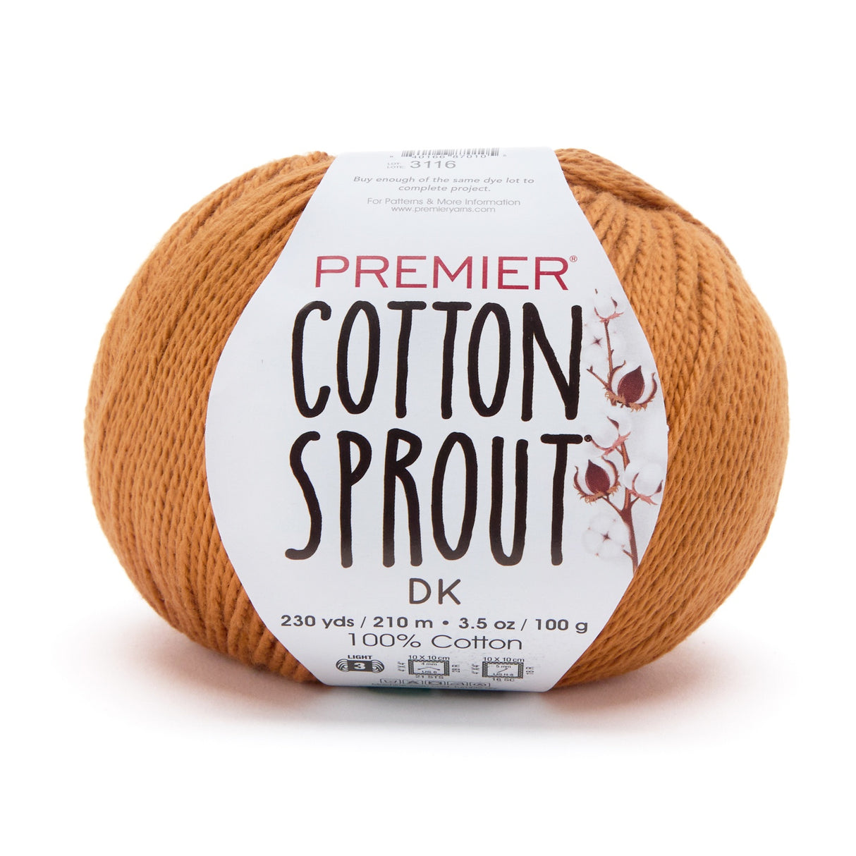 Premier Yarns Cotton Sprout DK Yarn-Honey