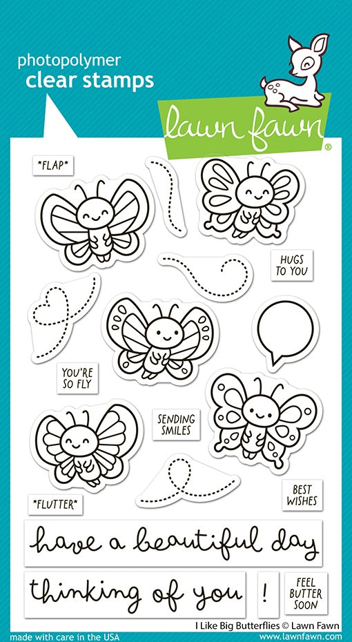 Lawn Fawn Clear Stamps -I Like Big Butterflies