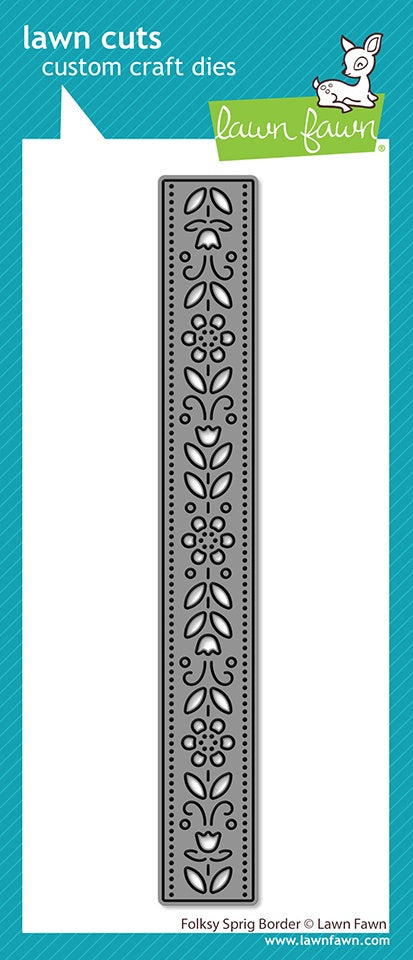 Lawn Cuts Custom Craft Die-Folksy Sprig Border