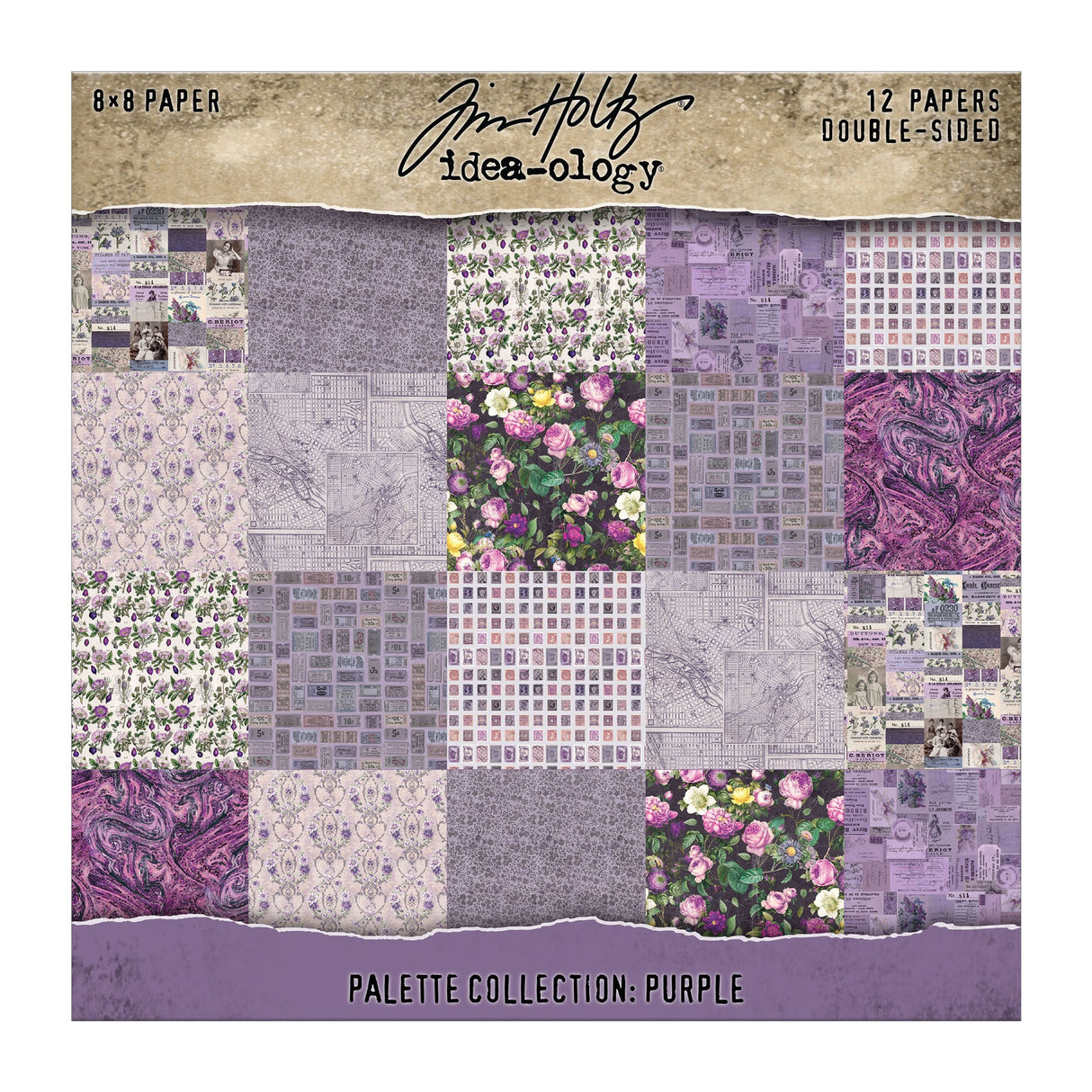 Idea-ology Double-Sided Cardstock 8"X8" 12/Pkg-Palette Collection: Purple