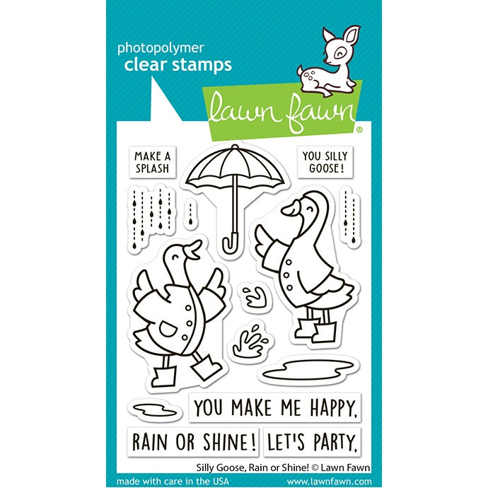 Lawn Fawn Stamps-Silly Goose, Rain or Shine!
