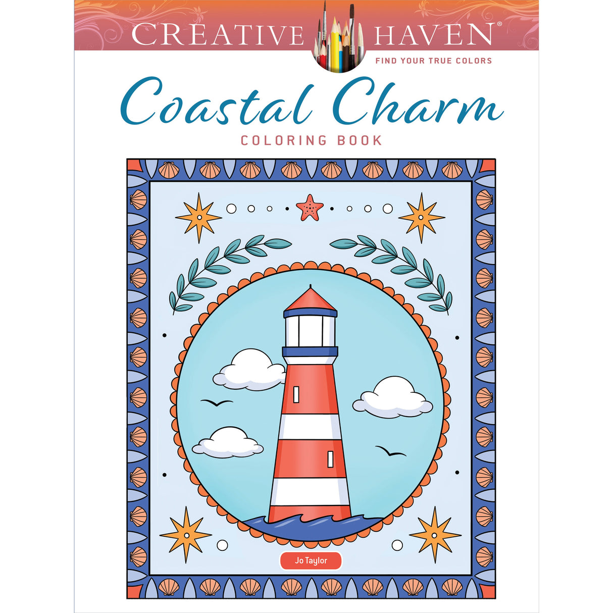 Coastal Charm Coloring Book-Softcover