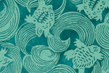 Lokta Tidal Turtles, Light Green on Malachite