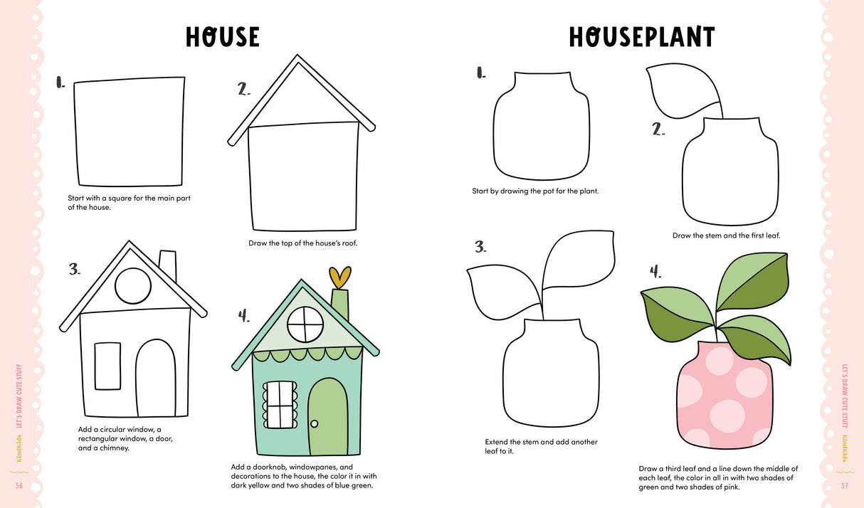 KindKids Let's Draw Cute Stuff: 100 Simple Drawing Lessons