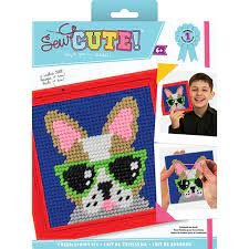 Colorbok Sew Cute! Needlepoint Kit-Dog