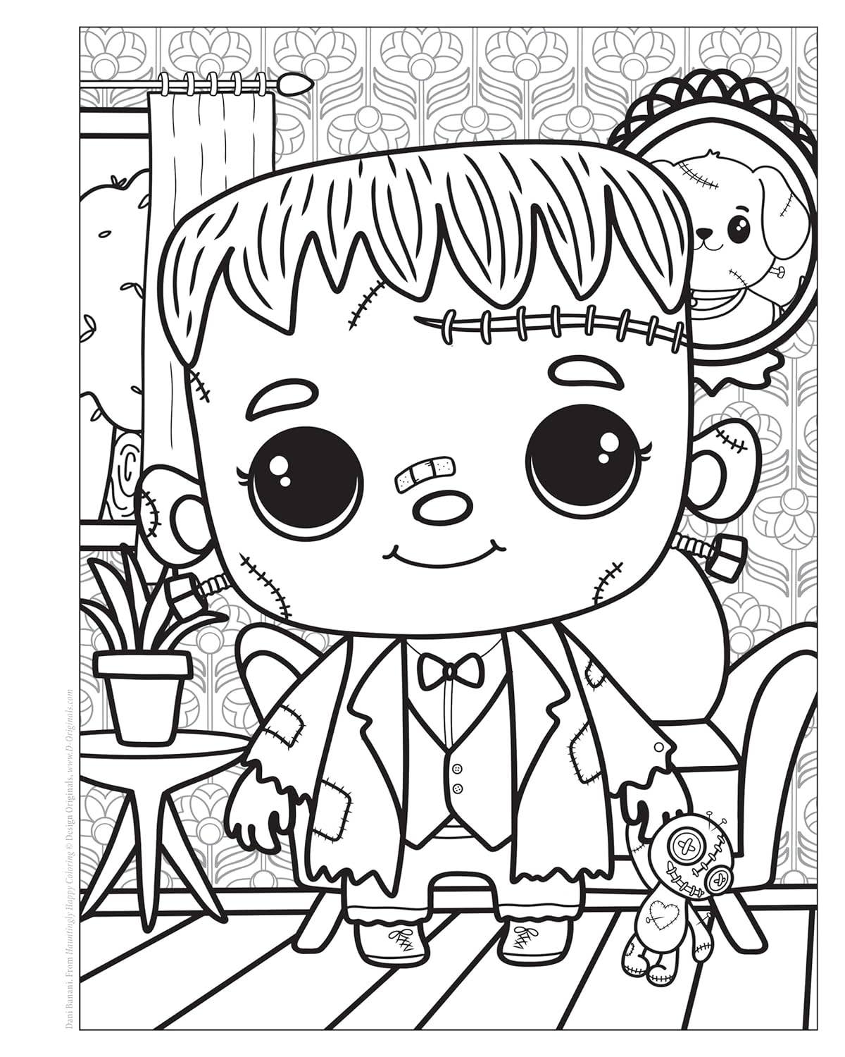 Hauntingly Happy Coloring Book