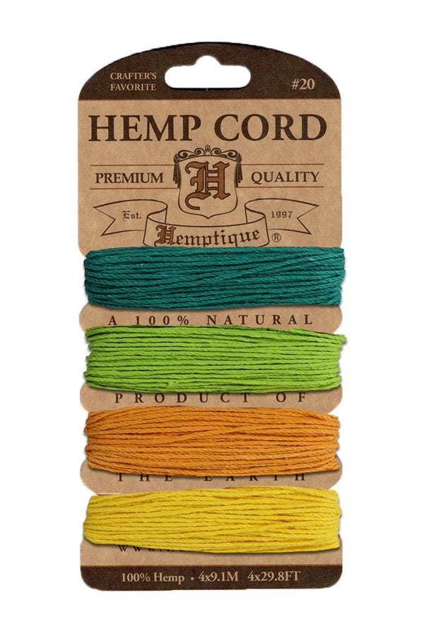 Hemptique True Hemp Cord 20lb 120'-Razzle Dazzle