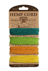 Hemptique True Hemp Cord 20lb 120'-Razzle Dazzle