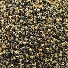 11/0 Miyuki Delica Bead Tube Picasso Brown Tan Matte