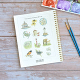 Watercolor workbook, Maryland Themed Watercoloring book