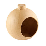 6" Paper Mache Open Diorama Ball Ornament with Front Hole