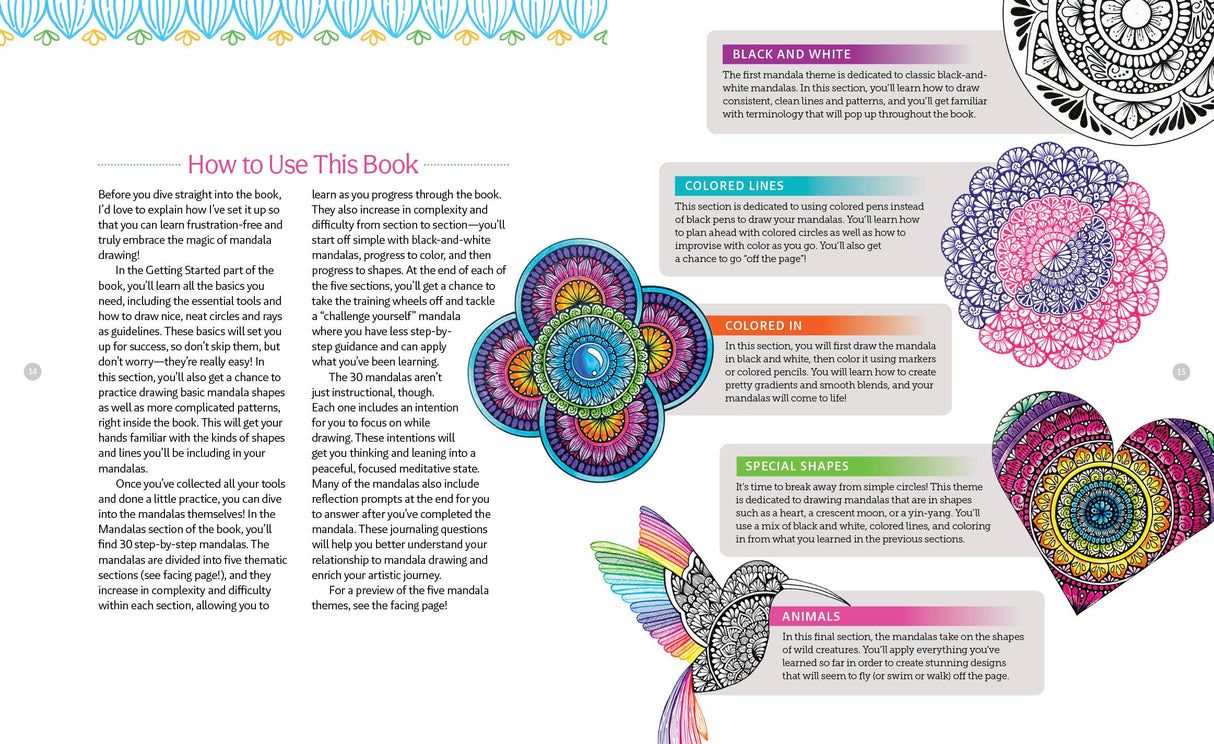 A Bright & Beautiful Guide to Drawing Mandalas