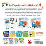 First Fun Sticker Painting:Trucks & Tractors - 12 Scenes!