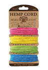 Hemptique True Hemp Cord 20lb 120'-Razzle Dazzle