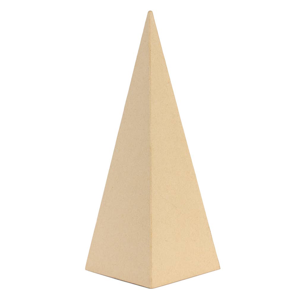 14" Pyramid Square Shaped Paper Mache Cone