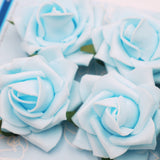 Foam Flowers (Roses) with wire, 2.17" 6-ct