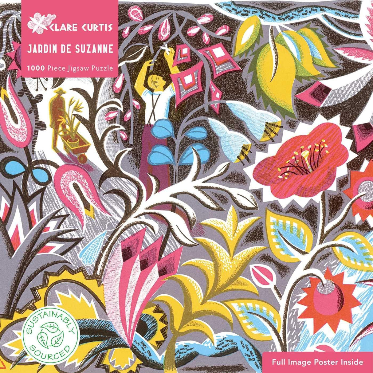Clare Curtis: Jardin de Suzanne: 1000-pieces. Ethical Sustainable Earth-Friendly