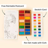Spring Pans Set - 16 Watercolors | Ecofriendly | Handcrafted