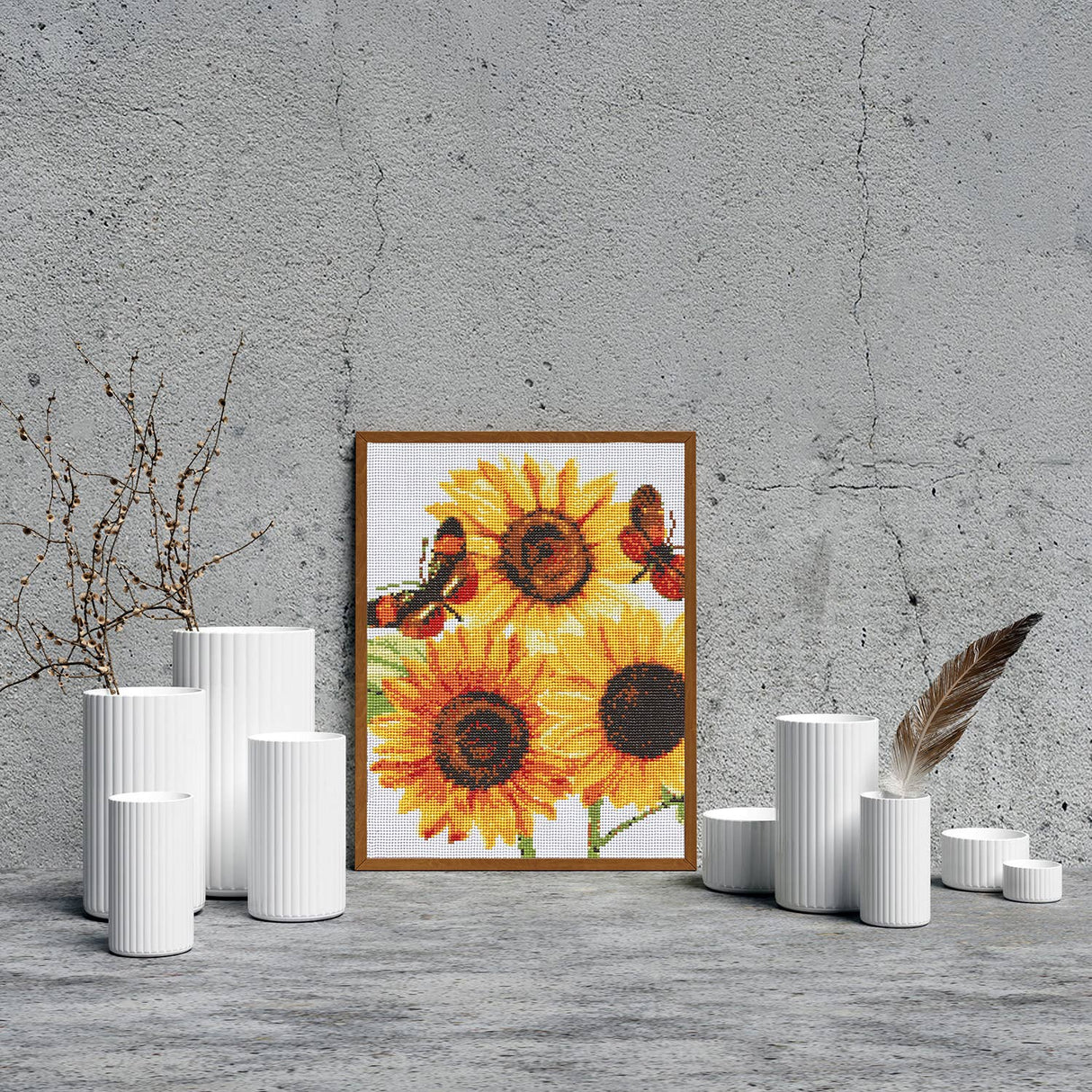 Sunflowers and Butterflies Diamond Painting Kit