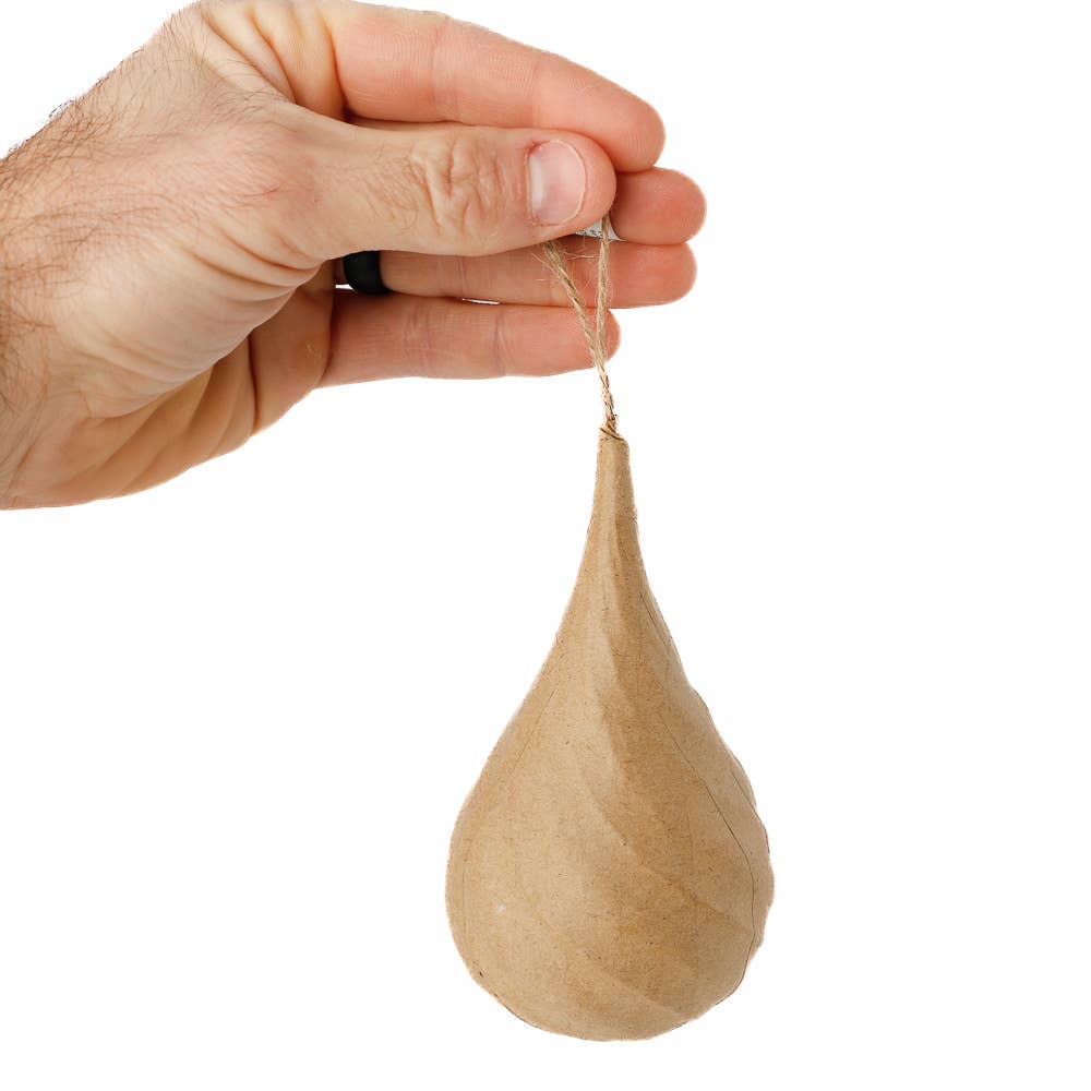5-1/4" Paper Mache Teardrop Swirl Ornament