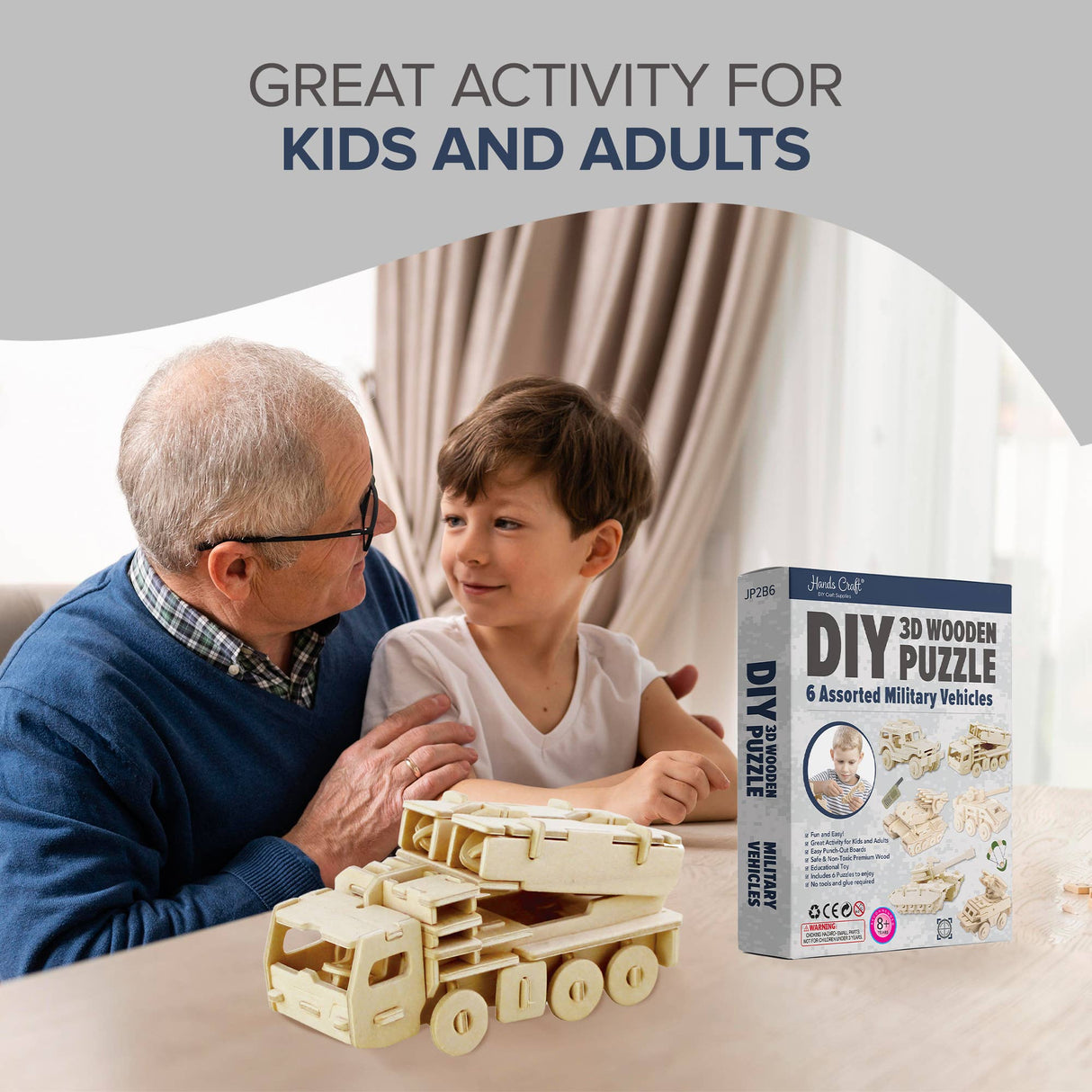 3D Wooden Puzzle Bundle Pack: Military Vehicles
