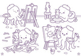 Kawaii Cuties: Coloring Book with Rainbow Pencil by Delaney Foerster