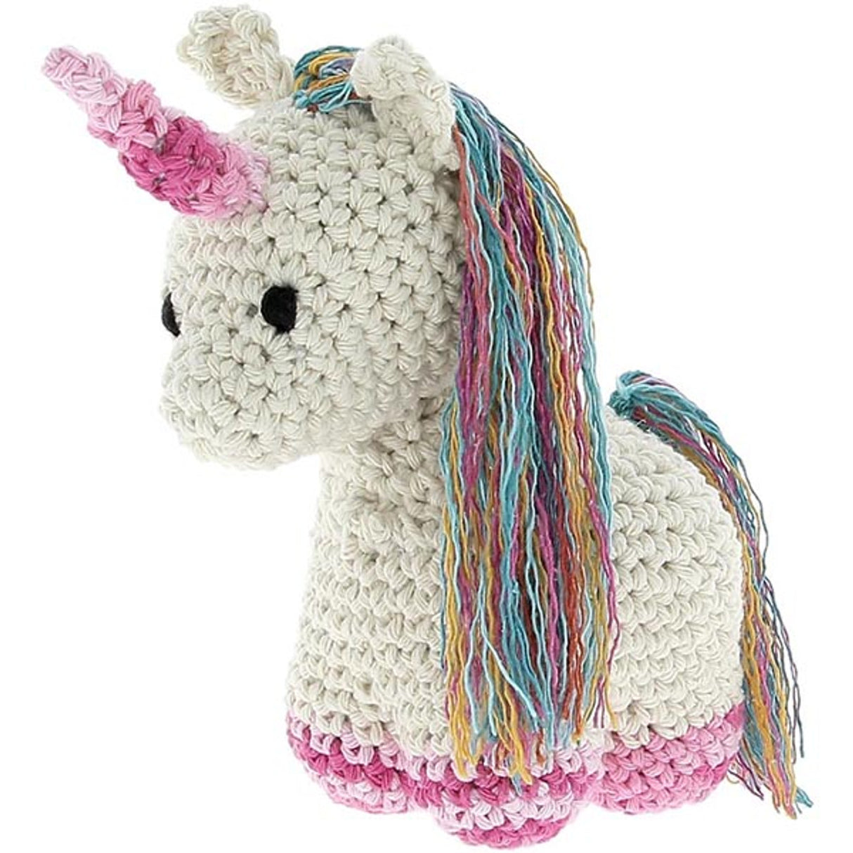 Hoooked Amigurumi DIY Kit W/Eco Barbante Yarn-Unicorn Nora - Off White