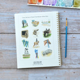 Watercolor workbook, Horse show Watercoloring book