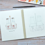 Watercolor workbook, Virginia Themed Watercoloring book