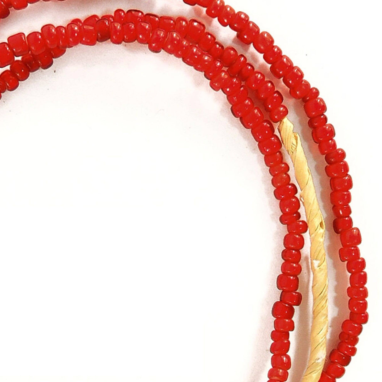 Old Red Whitehearts Venetian Trade Beads