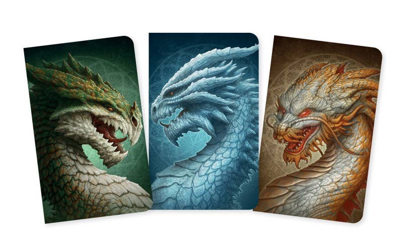 Kerem Beyit: Dragons Set of 3 Mini Notebooks