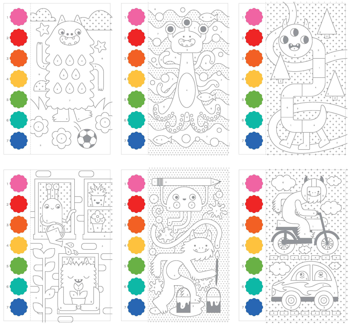 Paint by Numbers: Monsters