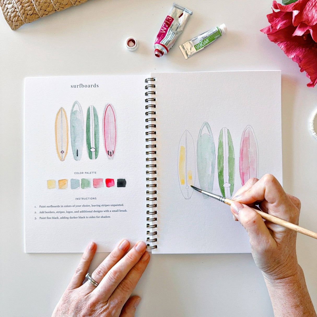 Tropical Emily Lex watercolor workbook