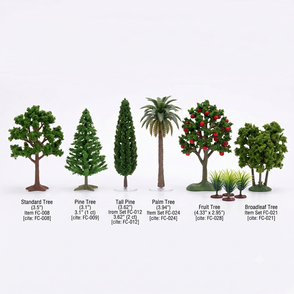 Mini Model Trees Assortment – Realistic Diorama & Crafts